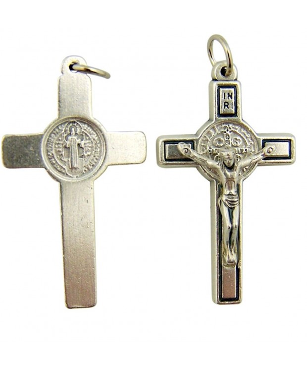 Silver Saint Benedict Crucifix Pendant