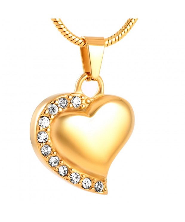 Gold Plated Stainless Cremation Necklace Memorial