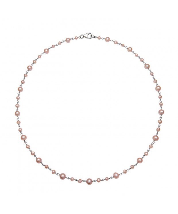 Sterling 3 5 5mm Cultured Freshwater Necklace