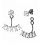 Jacket Rhodium Plated Sterling Quality Earrings