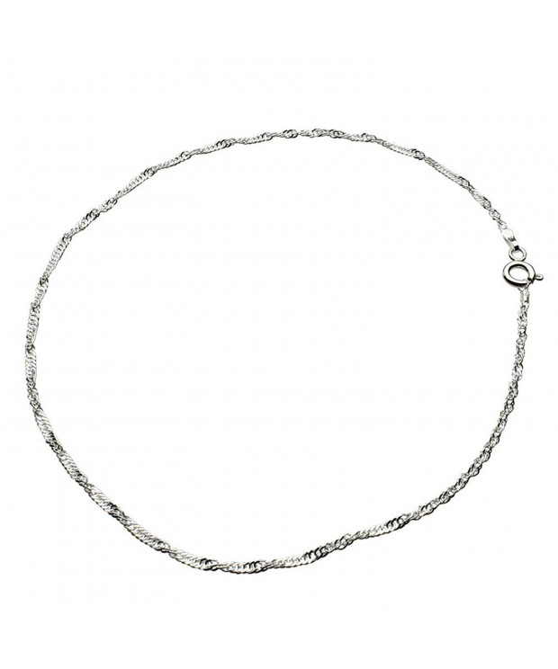 Sterling Silver Singapore Nickel Anklet