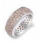 Champagne Simulated Stackable Sterling Silver