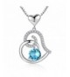 Aquamarine Birthstone Necklace Friendship Anniversary