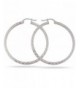 SilverLuxe Sterling Silver Diamond Hoop