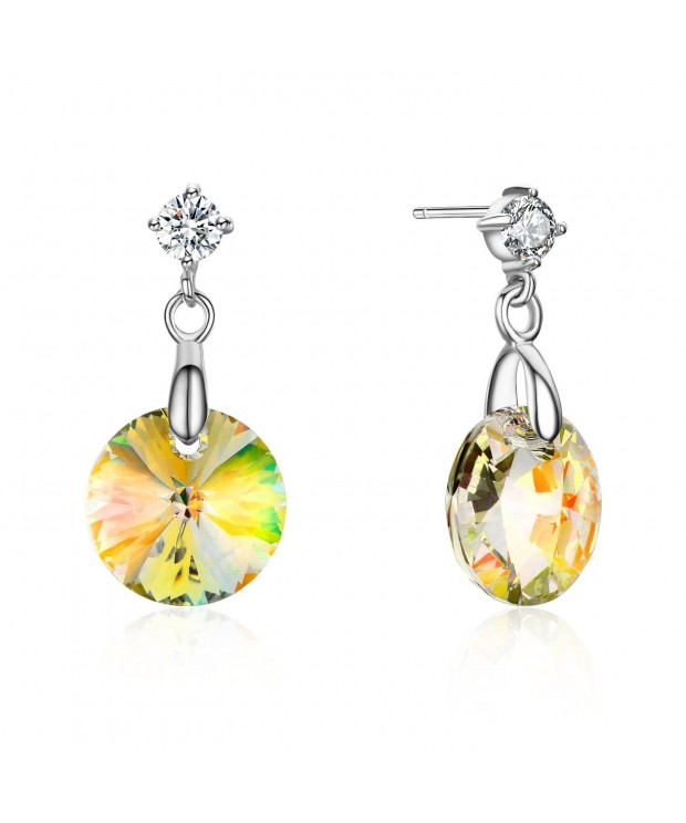 SBLING Platinum Plated Sterling Earrings Swarovski