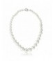Round White Shell Necklace Inches