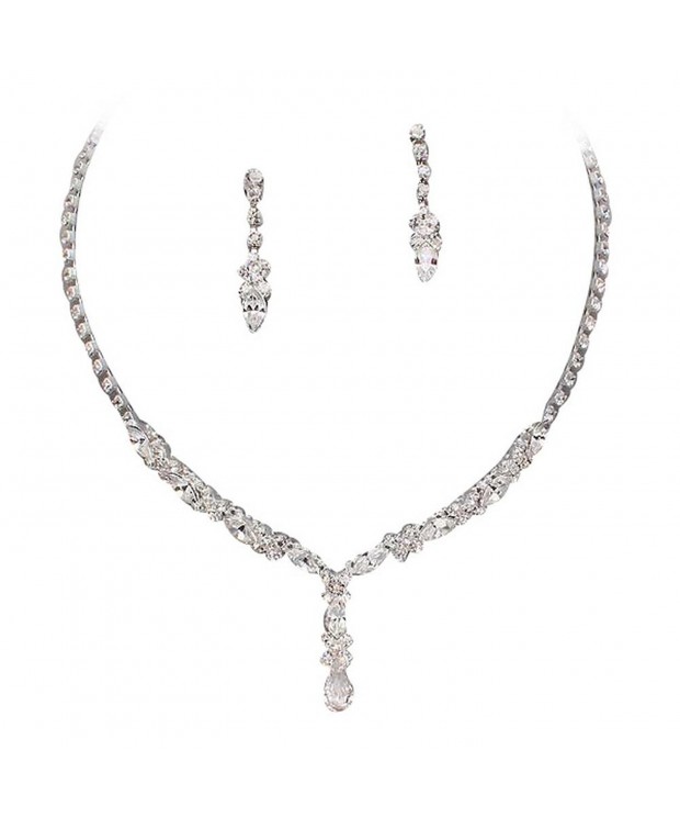 Beautiful Bridesmaid Necklace Rhinestone Bling