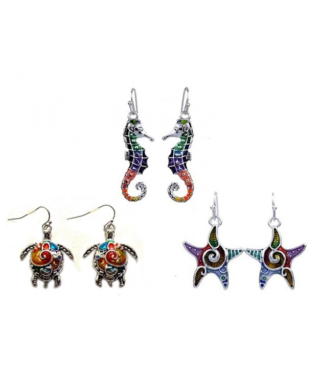 DianaL Boutique Earrings Seahorse Starfish