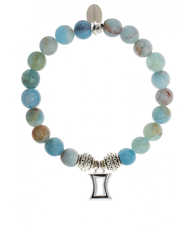 EvaDane Precious Aquamarine Gemstone Bracelet