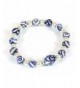 Butterfly Ceramic Stretch Bracelet Inches