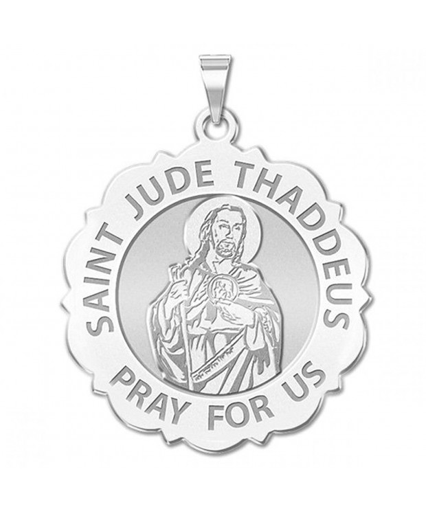 Saint Jude Scalloped Religious Medal