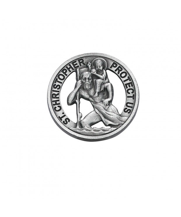 Round Saint Christopher Medal Pendant