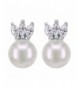 Sterling Freshwater Cultured Earrings Zirconia