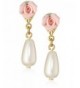 1928 Jewelry Porcelain Pearl Earrings