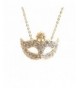 chelseachicNYC Crystal Masquerade Mask Necklace