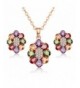 CARSINEL Multicolor Zirconia Earrings Necklace