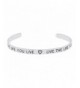 Polished Stainless Steel Inspirational Bracelet