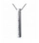 Sterling Inspirational Vertical Pendant Necklace