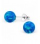 Synthetic Stering Silver Earrings Pacific