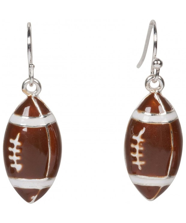 Heirloom Finds Enamel Football Earrings