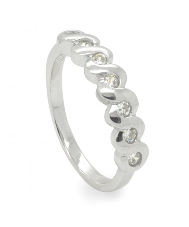 Sterling Silver Lightweight Half Around Ring