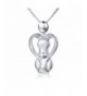 Sterling Silver Loving Pendant Necklace