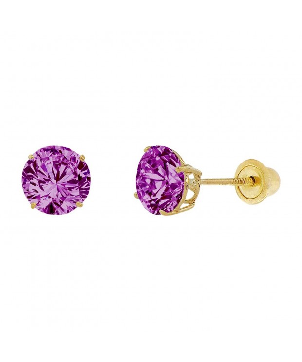 Yellow Created Birthstone Crystal Earring