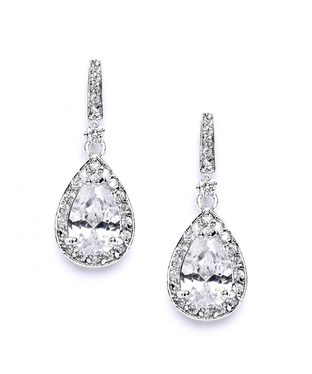 Mariell Elegant Wedding Earrings Pear shaped