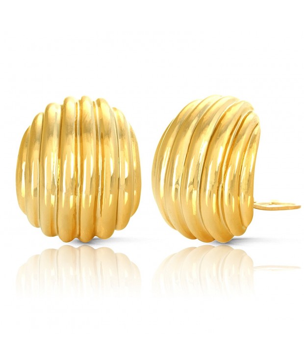 JanKuo Jewelry Plated Textured Earrings
