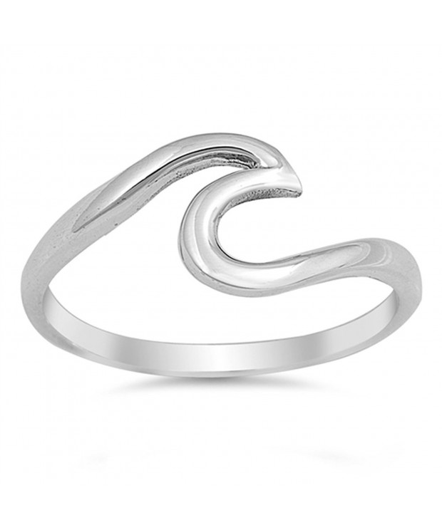 Wave Polished Fashion Sterling Silver