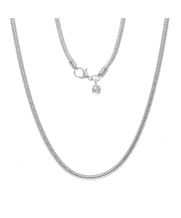 European Charm Necklaces Loster Silver