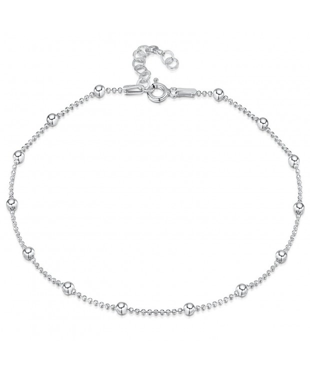 Fine Sterling Silver Adjustable Anklet