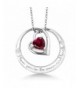 Sterling Created Diamond Pendant Necklace