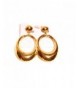 Clip Earrings Gold Tone Oval