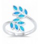 Blue Simulated Branch Sterling Silver