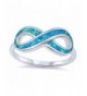 Sterling Silver Simulated Infinity Ladies