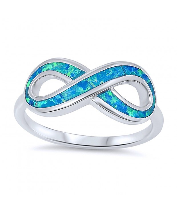 Sterling Silver Simulated Infinity Ladies