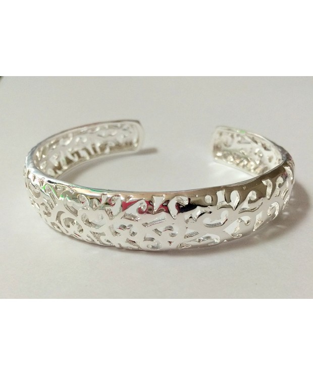 Filigree Cuff Bracelet Sterling Silver