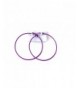 Purple Hoop Earrings Thin 2 75