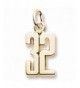 Plated Number Charms Bracelets Necklaces