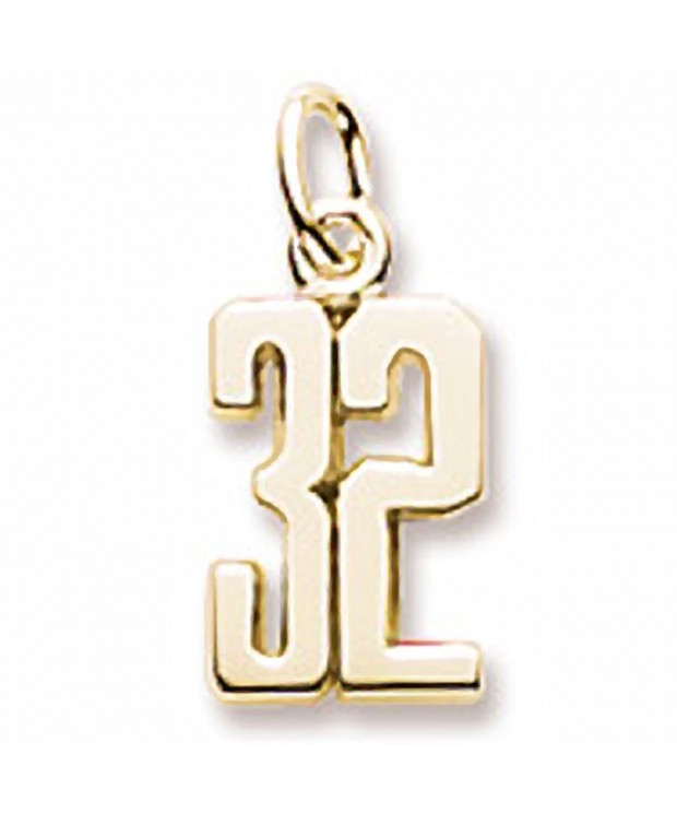 Plated Number Charms Bracelets Necklaces