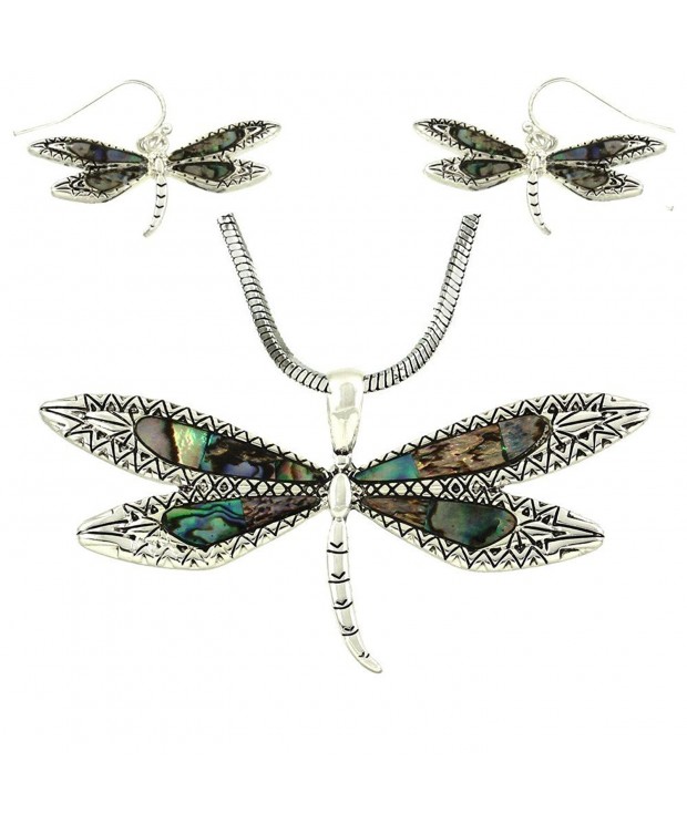 DianaL Boutique Silvertone Beautiful Dragonfly