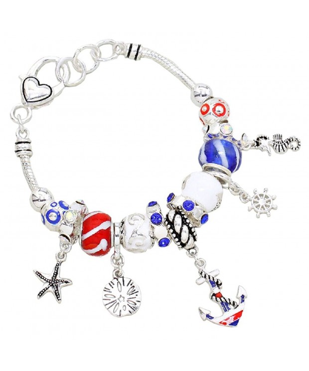 Rosemarie Collections Womens Patriotic Bracelet