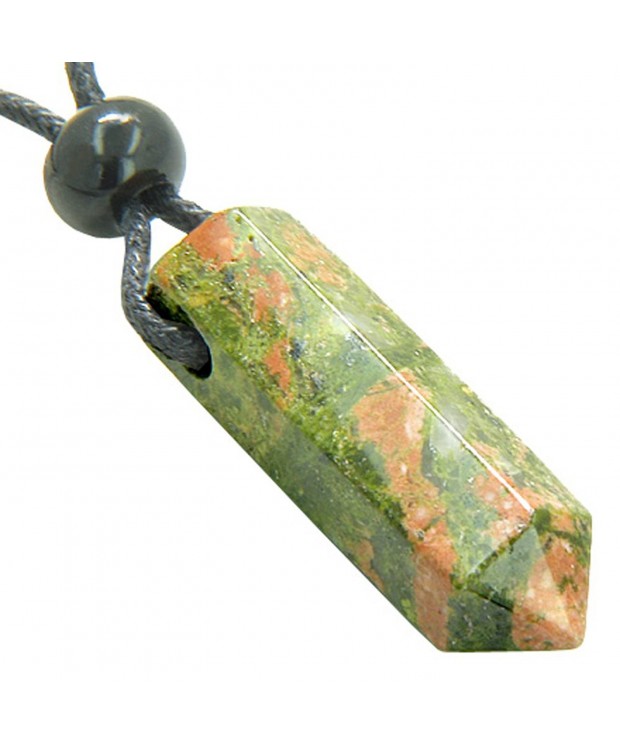 Crystal Pendant Necklace Unakite Gemstone