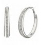 Lux Accessories Silvertone Crystal Earrings