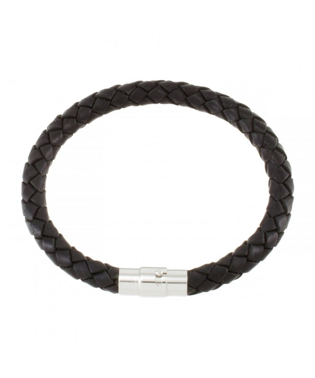 Magnetic Braided Leather Bracelet BB0500BLK_MSP