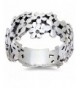 Plumerias Fashion Band Sterling Silver