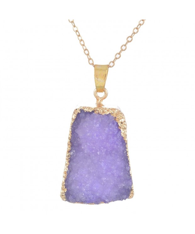 MJARTORIA Purple Healing Pendant Necklace