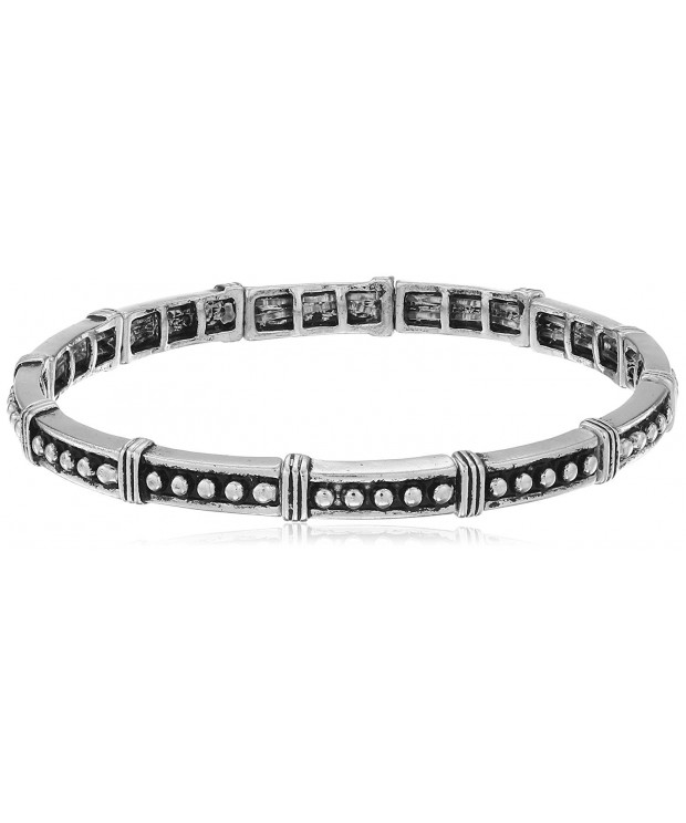 BCBGeneration Textured Wrapping Rhodium Bracelet