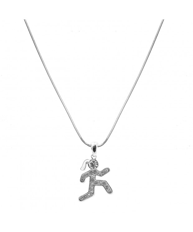 chelseachicNYC Crystal Marathon Runner Necklace